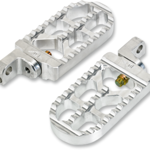 Adjustable Serrated Long Footpegs - Raw - XL