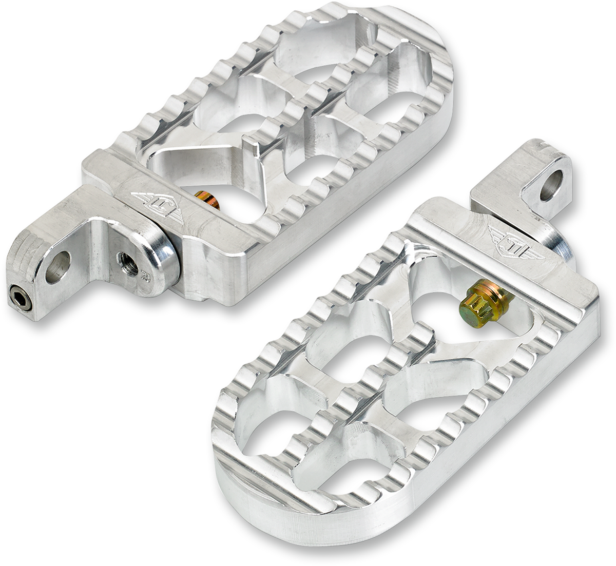 Adjustable Serrated Long Footpegs - Raw - XL