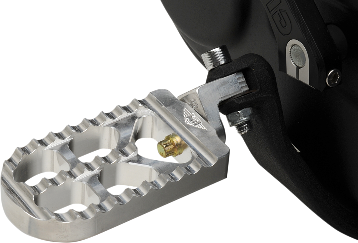 Adjustable Serrated Long Footpegs - Raw - XL - Image 2