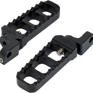 Adjustable Serrated Long Footpegs - Black - XL