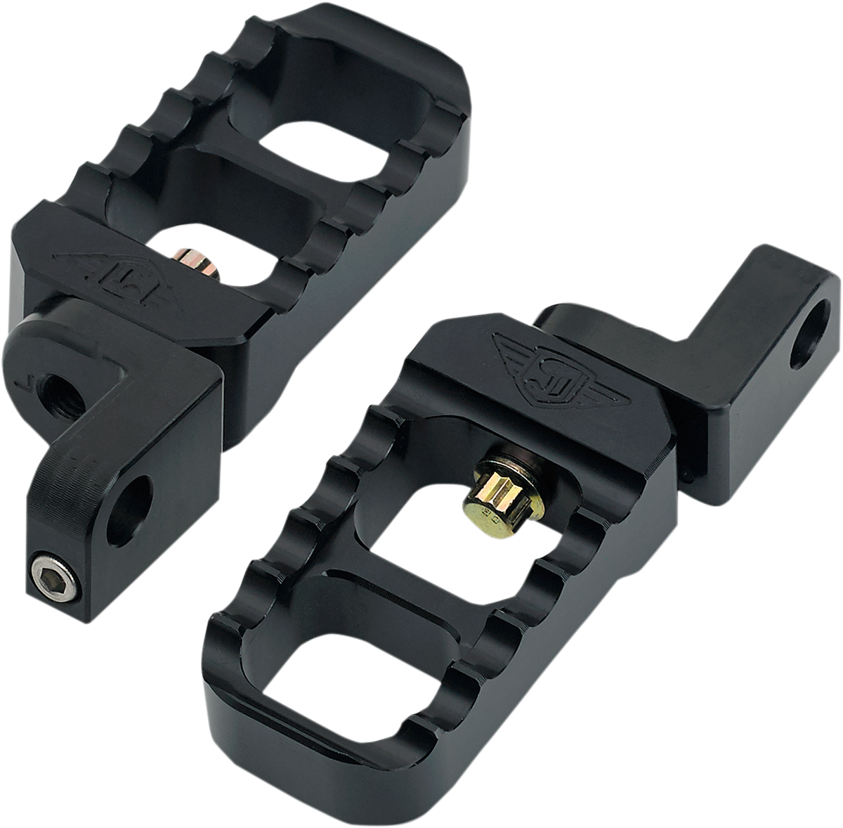 Adjustable Stubby Footpegs - Black - XL