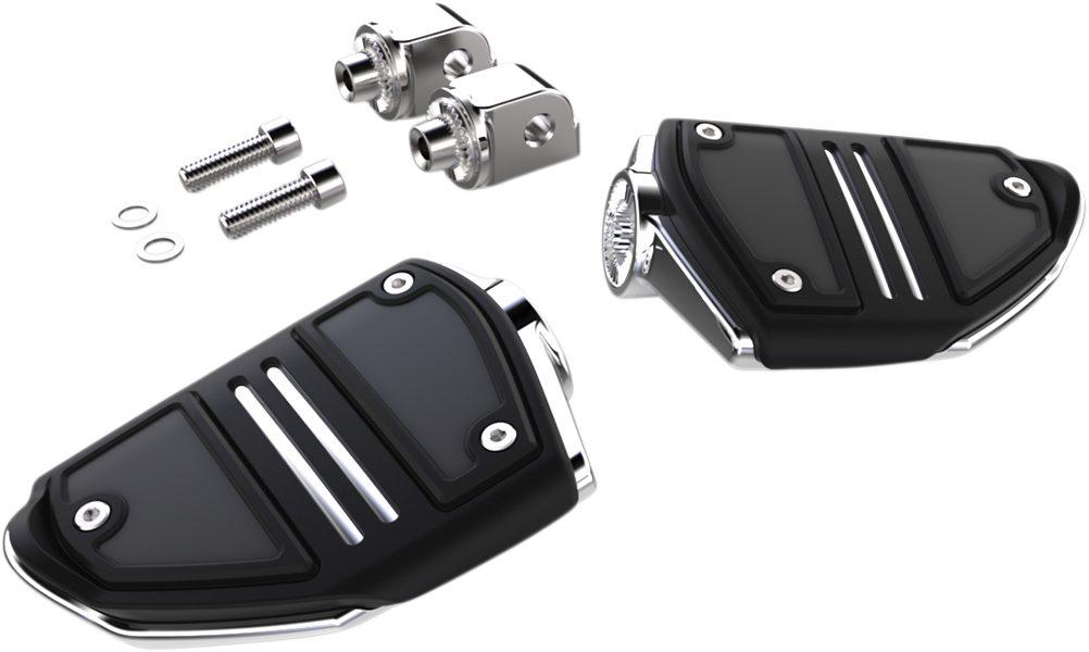 Twin Rail Footpeg - With Mount - Chrome