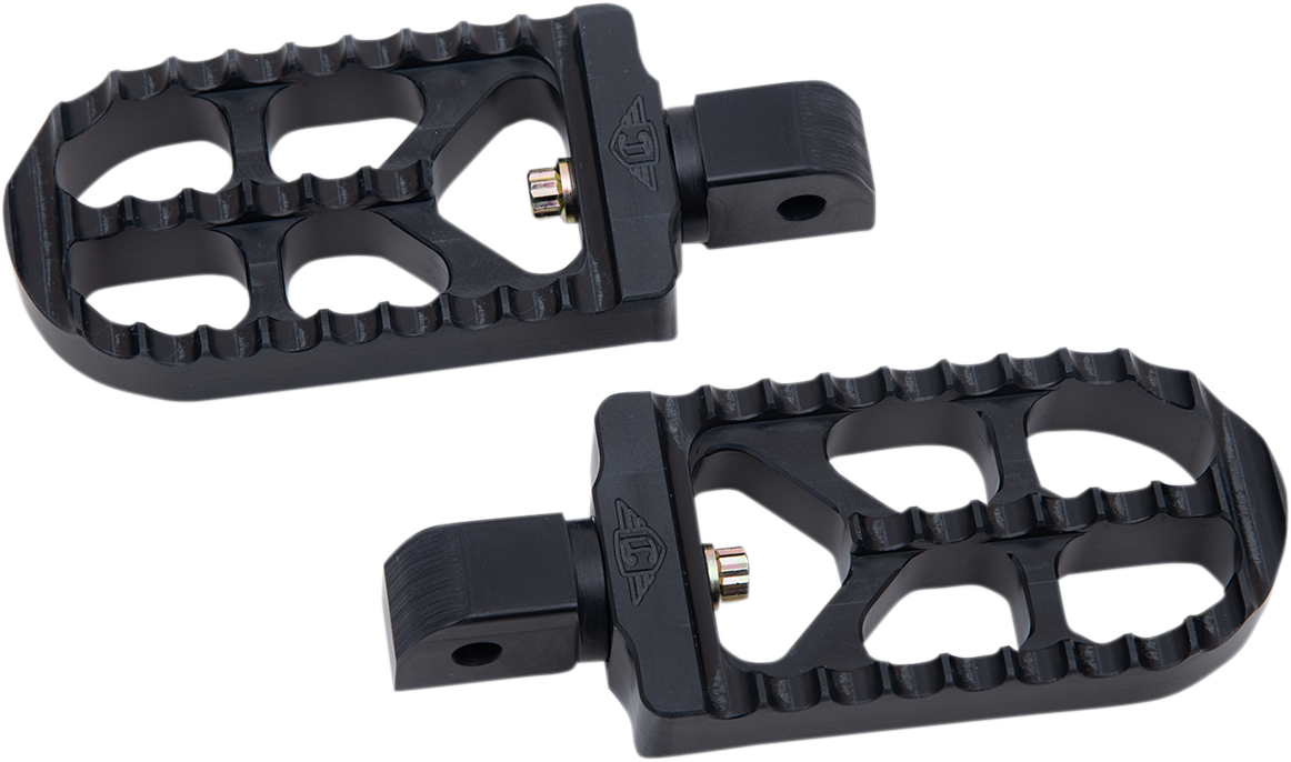 Serrated Footpegs - Black - Long