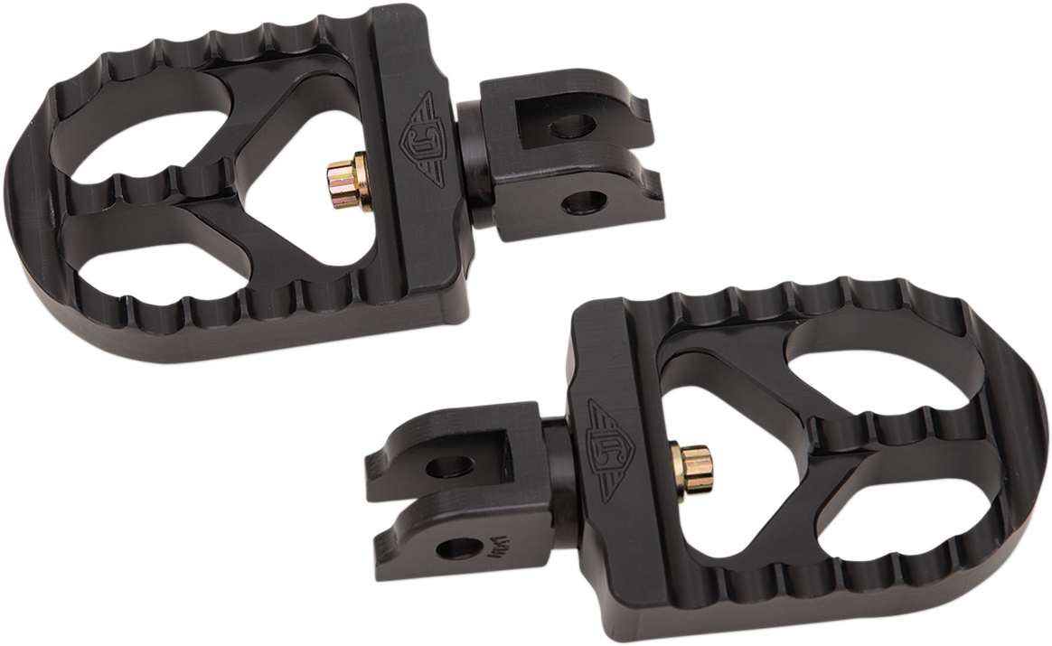 Serrated Footpegs - Black - Short