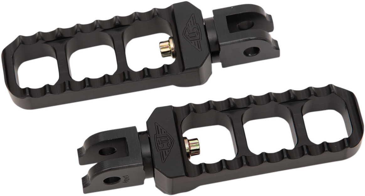 Serrated Footpegs - Black - Narrow