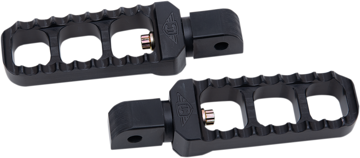 Serrated Footpegs - Black - Narrow