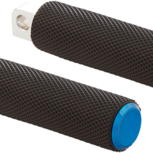 Passenger Knurled Footpegs - Blue - FL/FX '18-'23