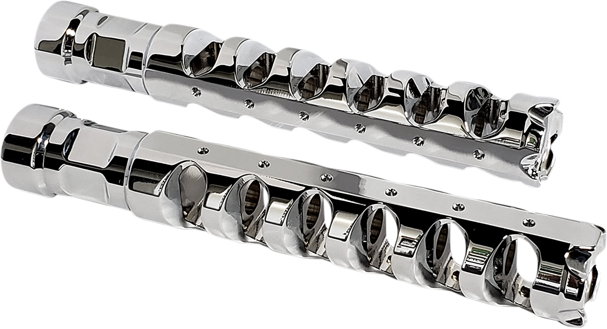 Muzzle Break Footpegs - Rigid Mount - Chrome