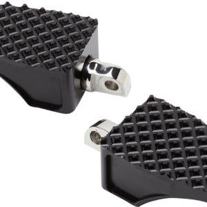 County Line Billet Footpegs - Front - Black