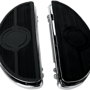 Half-Moon Floorboard - w/ Vibration Inserts - Chrome - FL