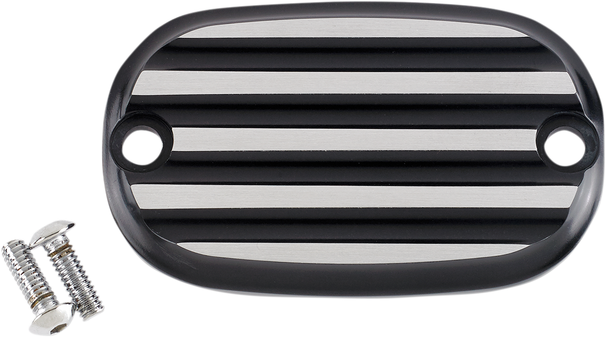 Master Cylinder Cover - Finned - Black/Silver