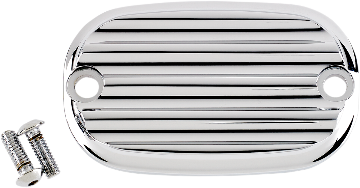 Master Cylinder Cover - Finned - Chrome