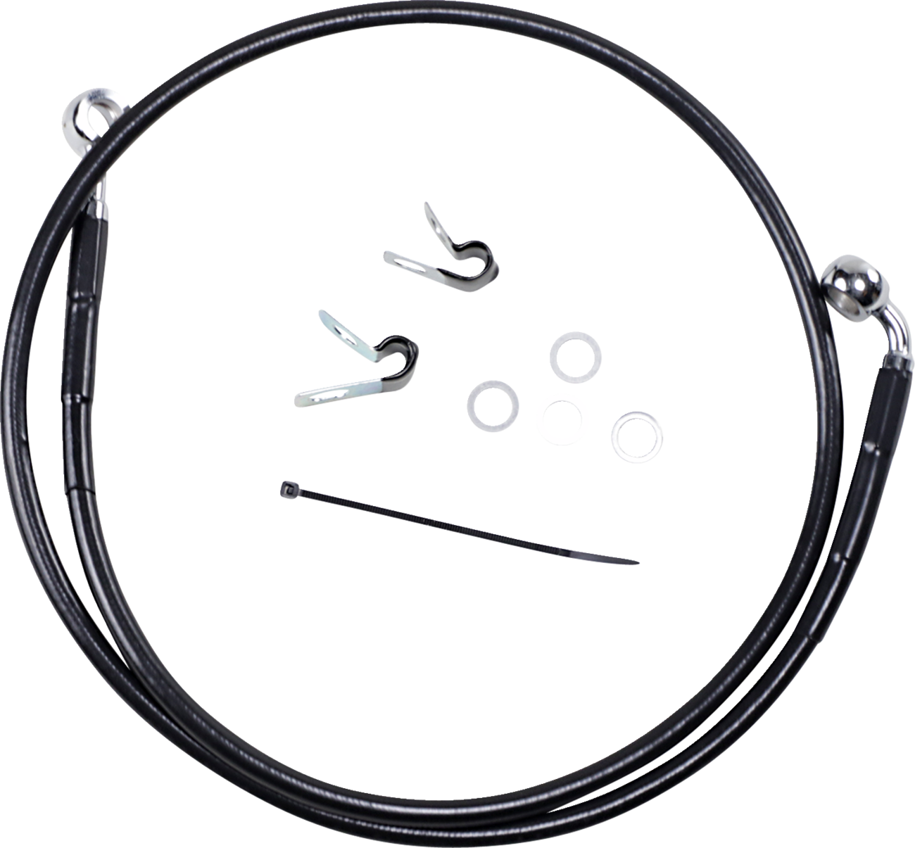 Brake Line - Front - Black - +6" - '04-'10 XL