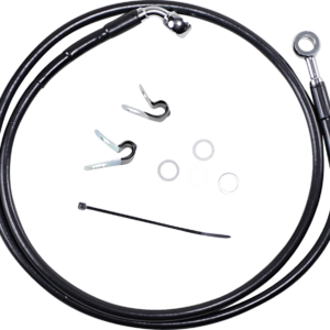 Brake Line - Front - Black - +8" - '04-'10 XL