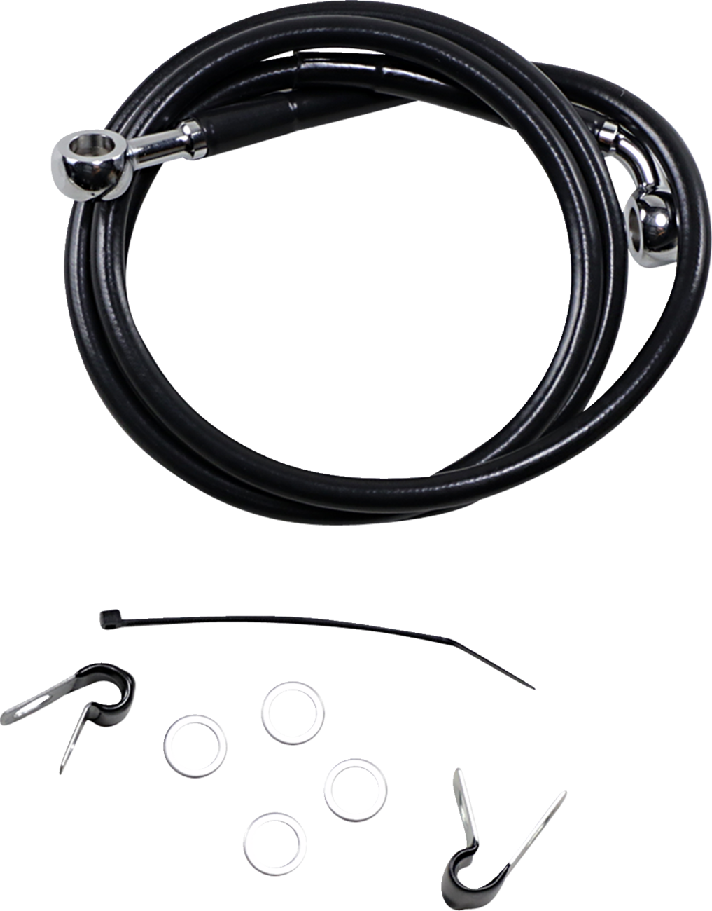 Brake Line - Front - Black - +10" - '04-'10 XL