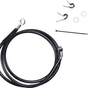 Brake Line - Front - Black - +8" - XL