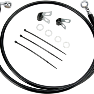 Brake Line - Front - Black - +8"- FXDL '01-'05