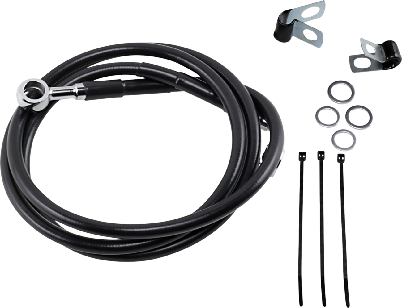 Brake Line - Front - Black - +4"