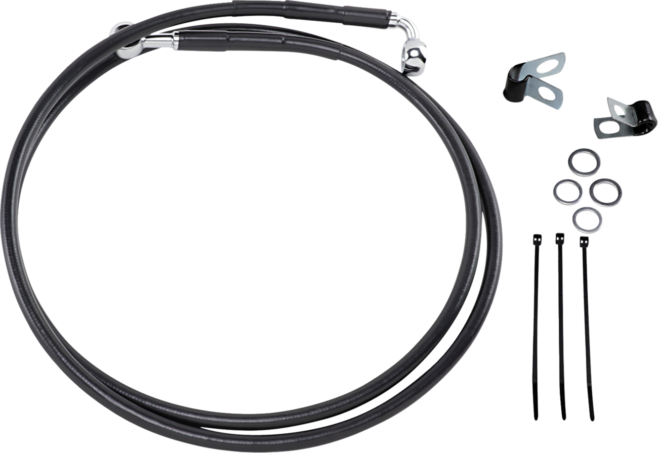 Brake Line - Front - Black - +10"