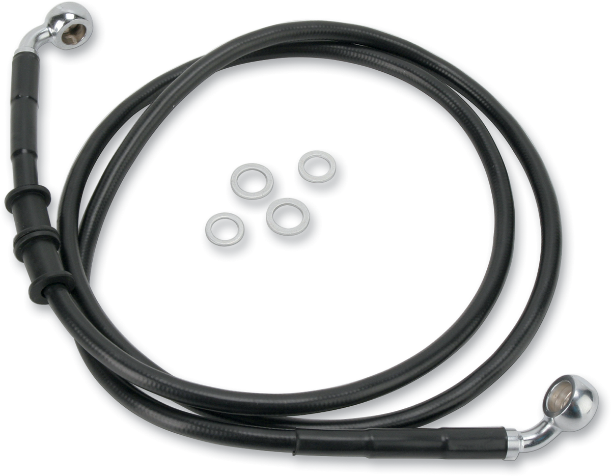 Brake Line - Front - Black - +2" - '10-'15 FXDWG