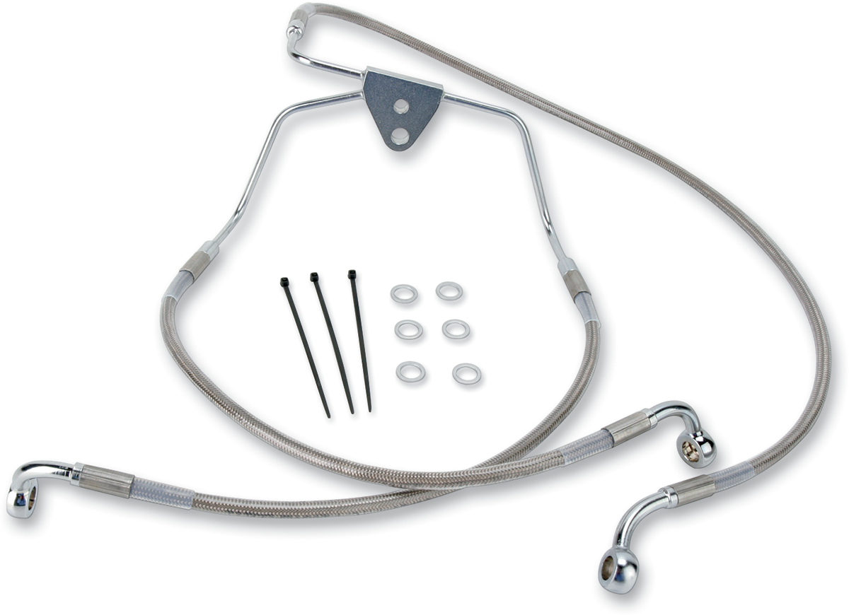 Brake Line - Front - +2" - Touring - Stainless Steel