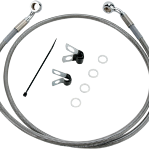 Brake Line - Front - +2" - Stainless Steel - XL