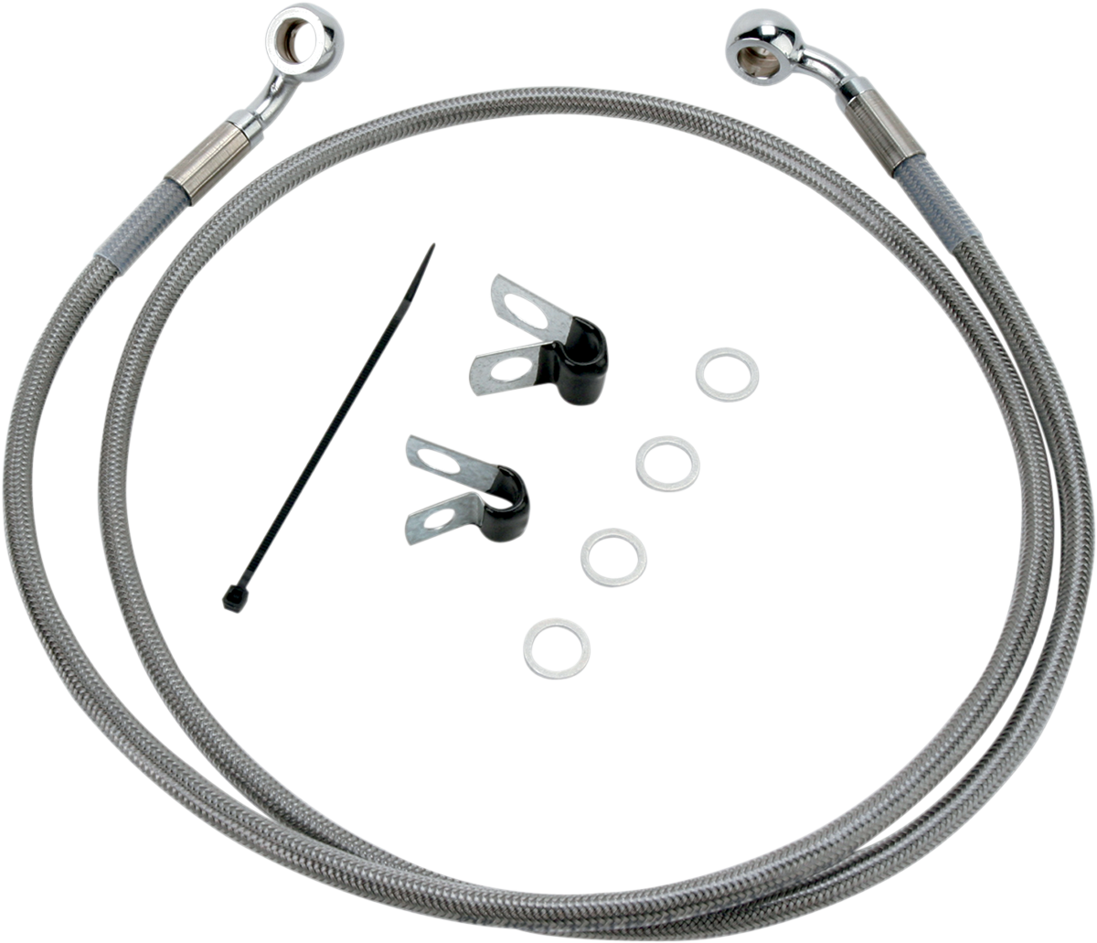 Brake Line - Front - +6" - Stainless Steel - XL