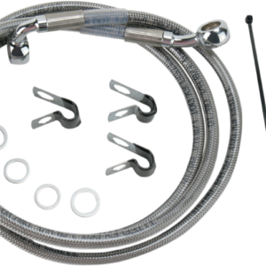 Brake Line - Front - +10" - Stainless Steel