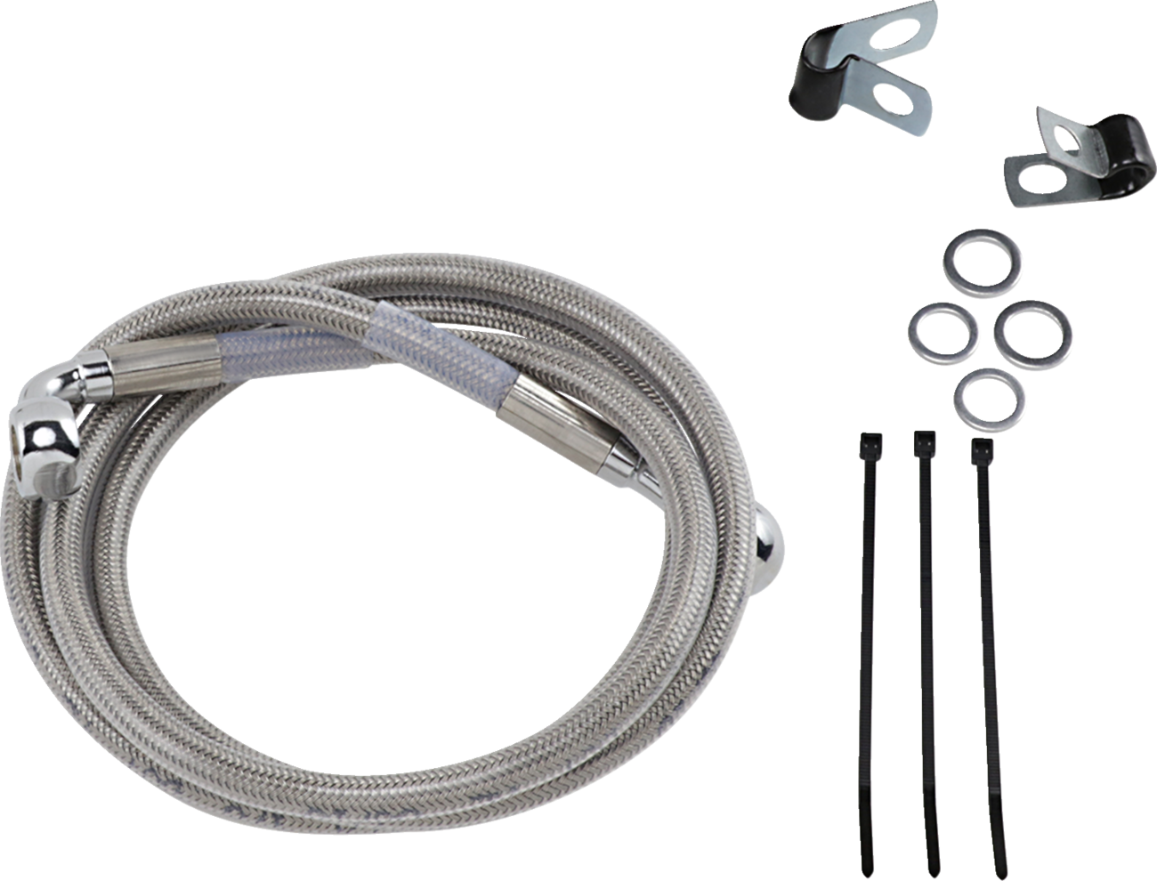 Brake Line - Front - +4" - Stainless Steel