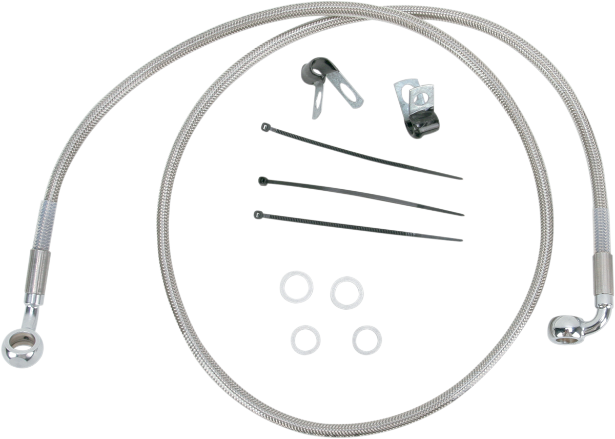 Brake Line - Front - +2" - Stainless Steel