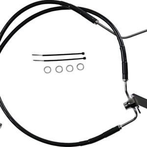 Brake Line - Front - Black - +2" - Softail '04-'06