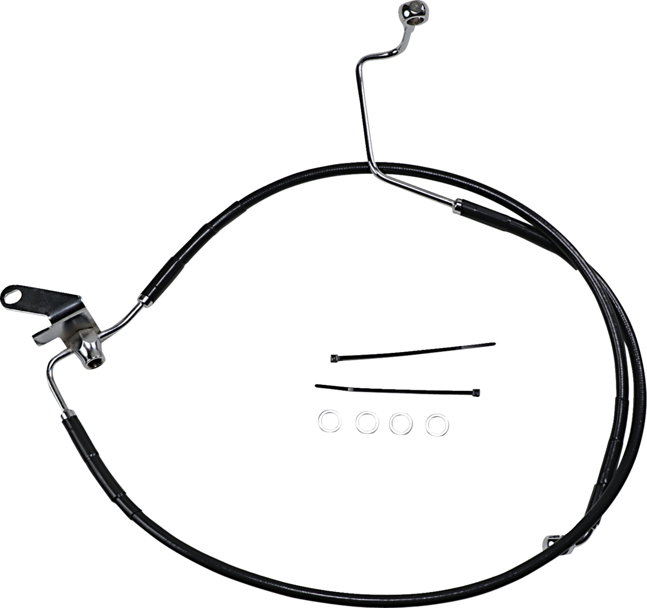 Brake Line - Rear - Black - +3" - Softail '04-'06