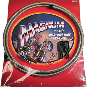Brake Line Kit - Single Disc - 7/16"-90° - 6' - Stainless Steel