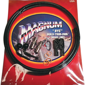 Brake Line Kit - Single Disc - 7/16"-Straight - 6' - Black Stainless Steel