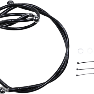Brake Line - Front - Black - +10" - FXDF '12-'17