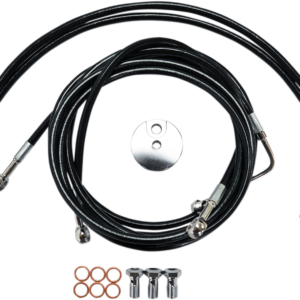 Brake Line - Mini Ape Hanger Handlebars - Black