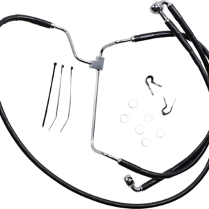 Brake Line - Front - Black - +8"