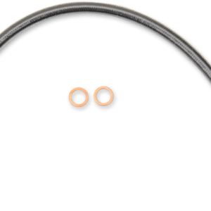 Brake Line - 10mm-Straight - 15" - Black Pearl