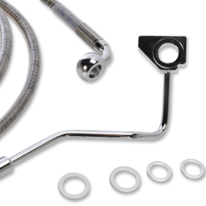 Brake Line - Front - +4" - Stainless Steel