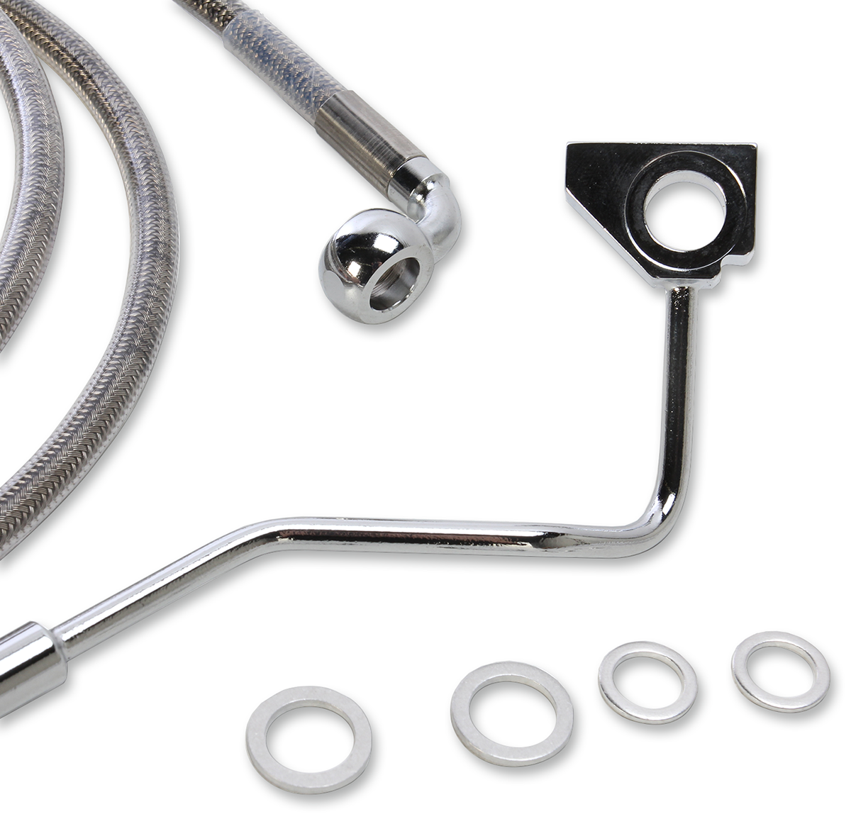Brake Line - Front - +8" - Stainless Steel