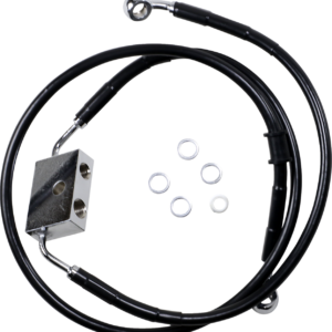 Brake Line - Front - +12" - Black - XL