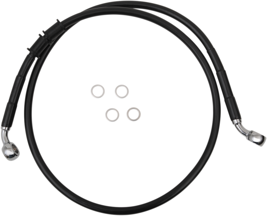 Brake Line - Front - +6" - Black - XL