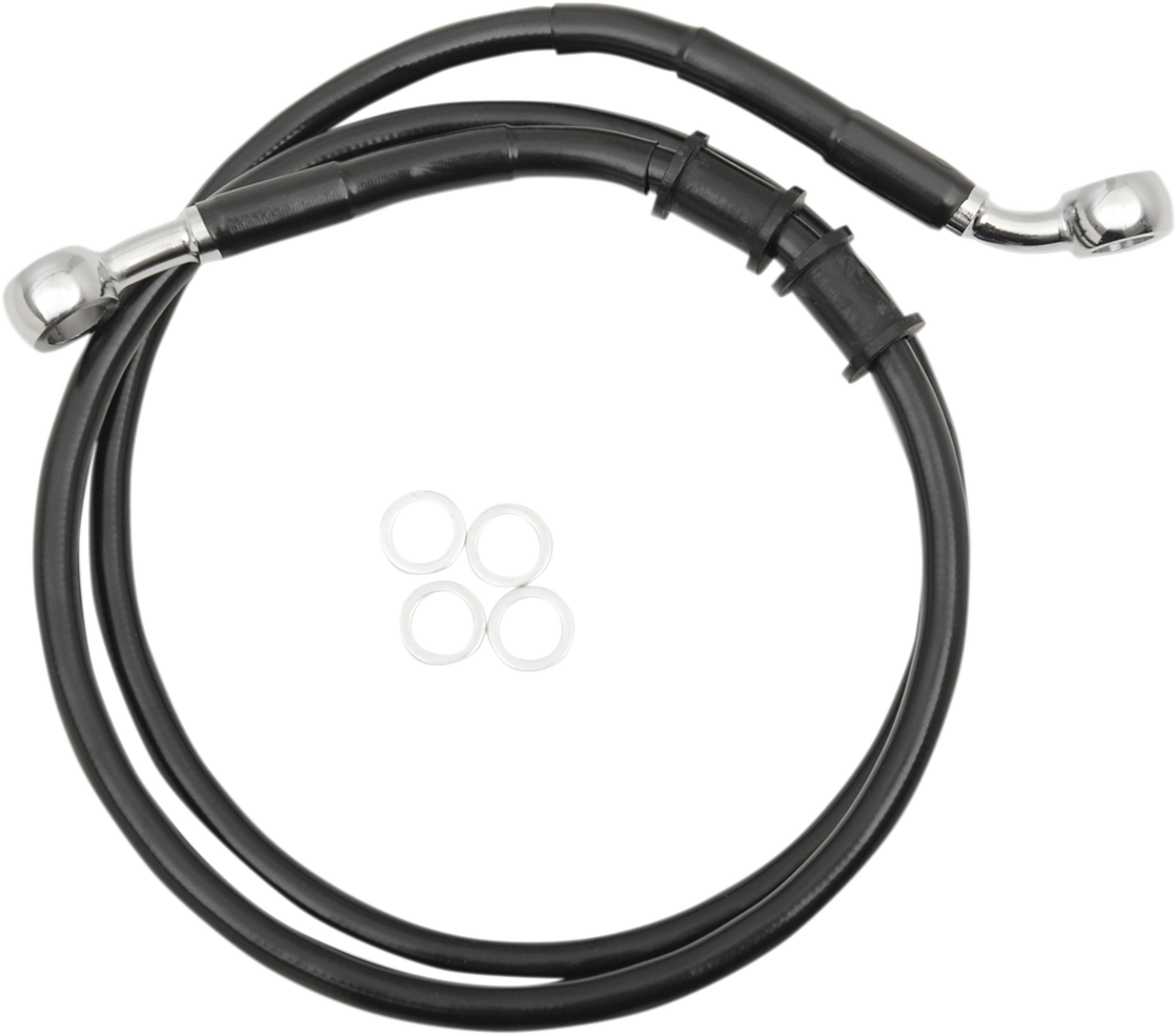 Brake Line - Front - +8" - Black - XL