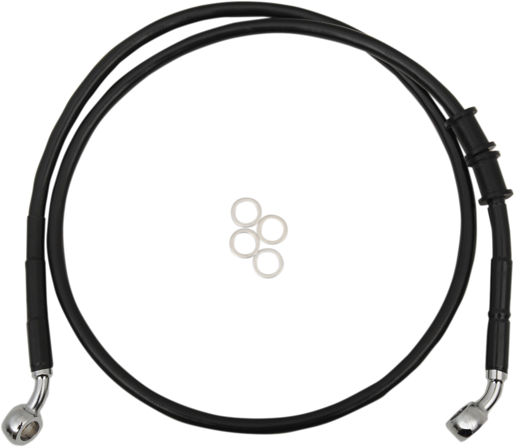 Brake Line - Front - +8" - Black - XL