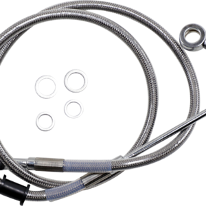 Brake Line - +4" - Stainless Steel - '15-'17 Softail