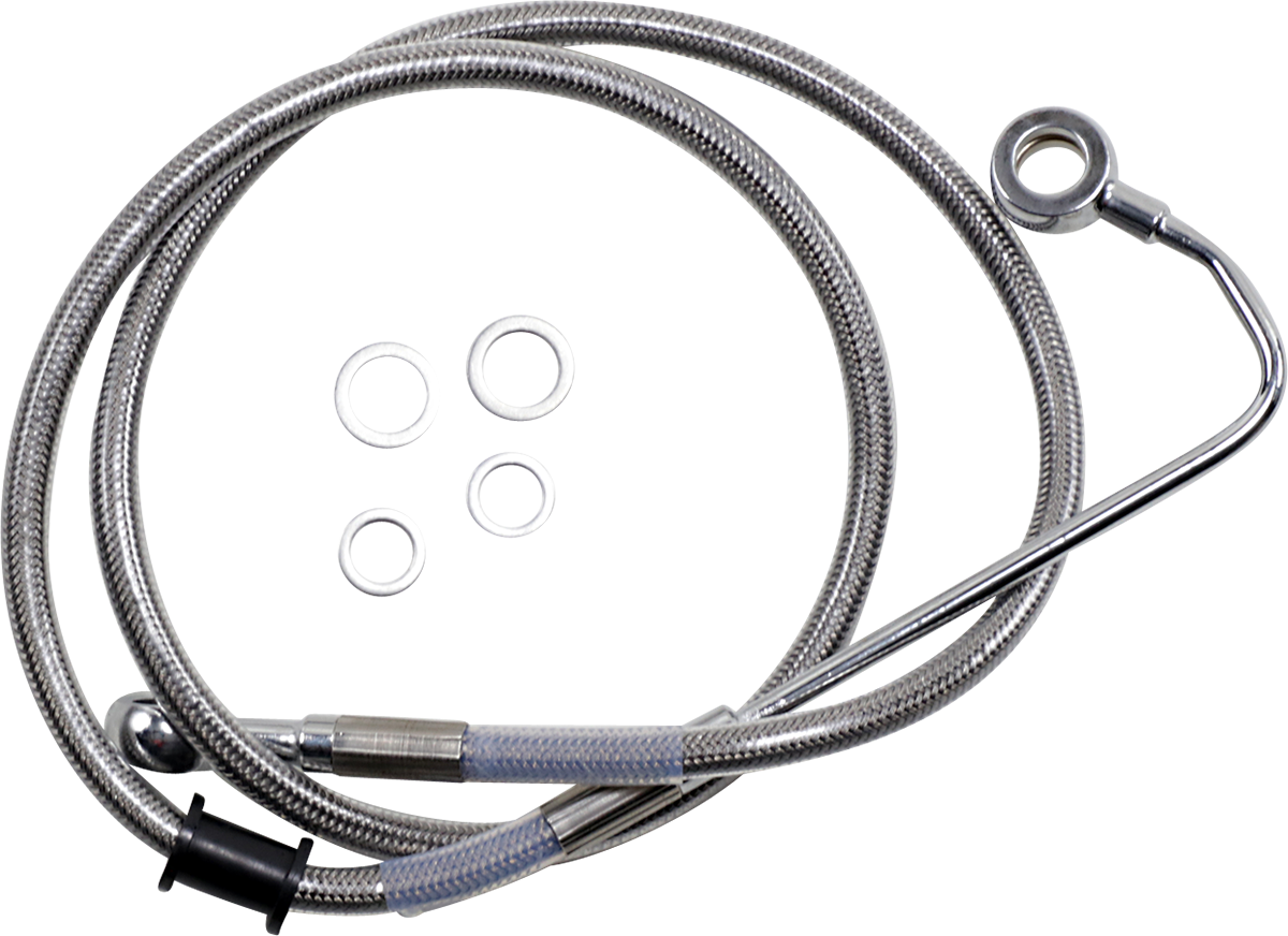 Brake Line - +6" - Stainless Steel - '15-'17 Softail