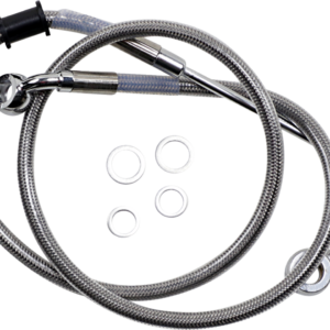 Brake Line - +4" - Stainless Steel - '15-'17 Softail