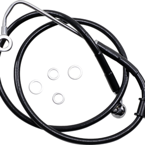 Brake Line - +8" - Black - '15-'17 Softail