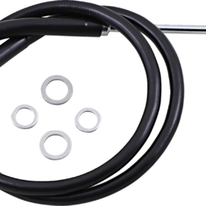 Brake Line - +4" - Black - '15-'17 Softail