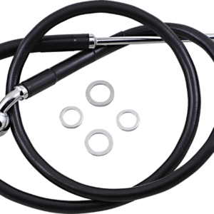 Brake Line - +6" - Black - '15-'17 Softail